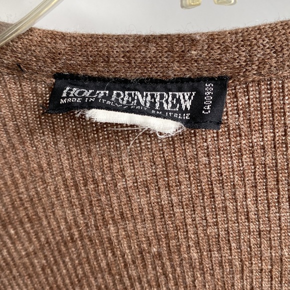 Holt Renfrew Vintage Brown Blanket Cape - Picture 3 of 5